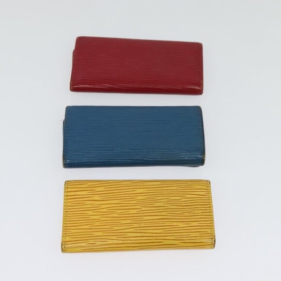 LOUIS VUITTON Epi Key Case 10set Yellow Red blue LV Auth CB080 - Picture 5 of 16